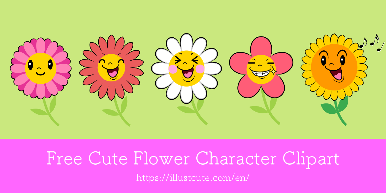 Free Cute Flower Clipart Characters