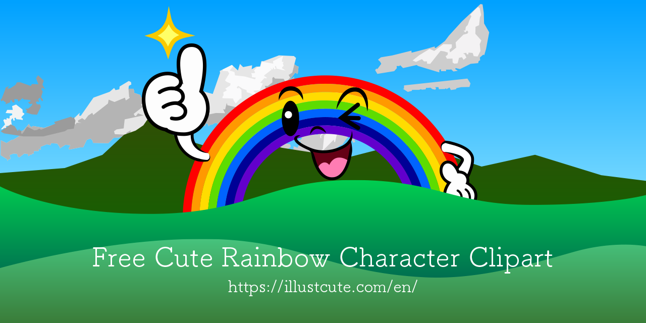 Free Cute Rainbow Clipart Characters