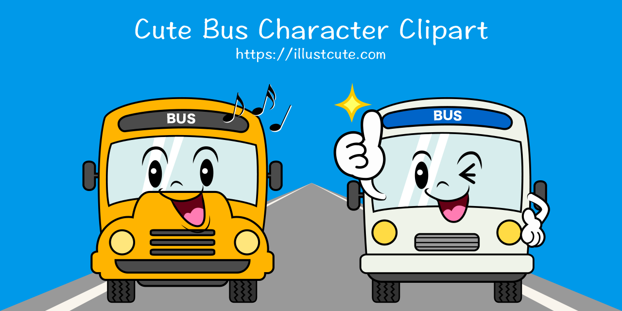 Free Cute Bus Clipart Characters