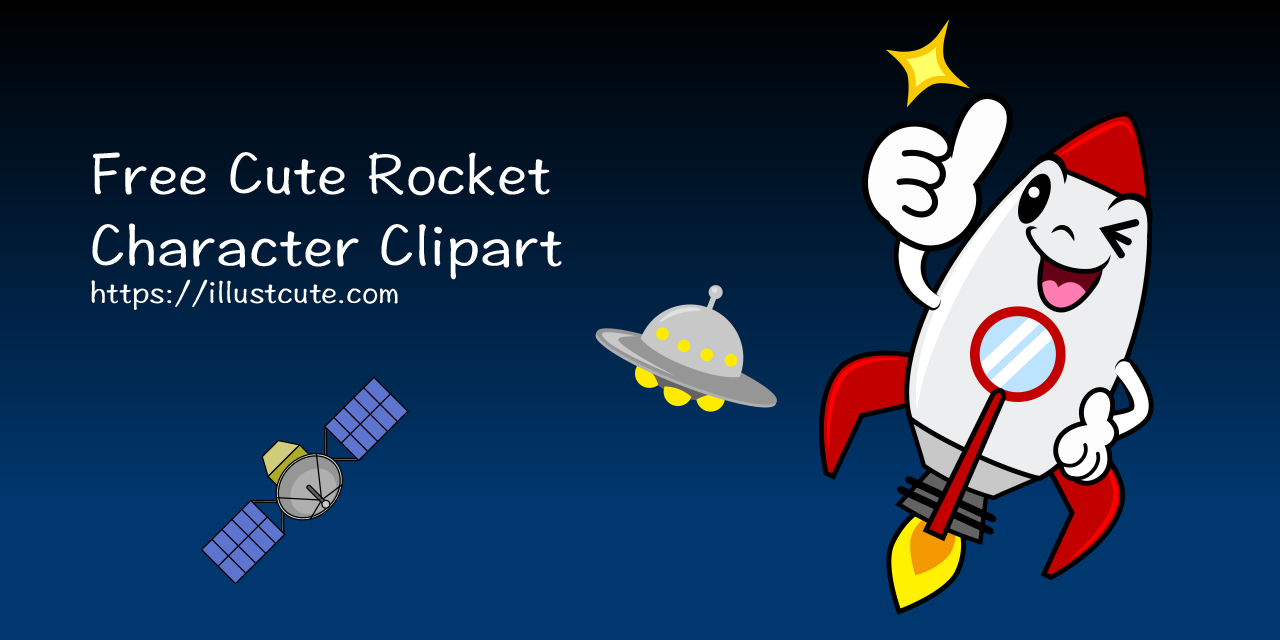 Free Cute Rocket Clipart Characters