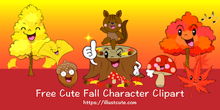 Cute Fall Character Clipart