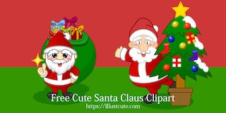 Cute Santa Claus Character Clipart