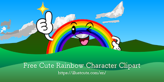 Cute Rainbow Character Clipart
