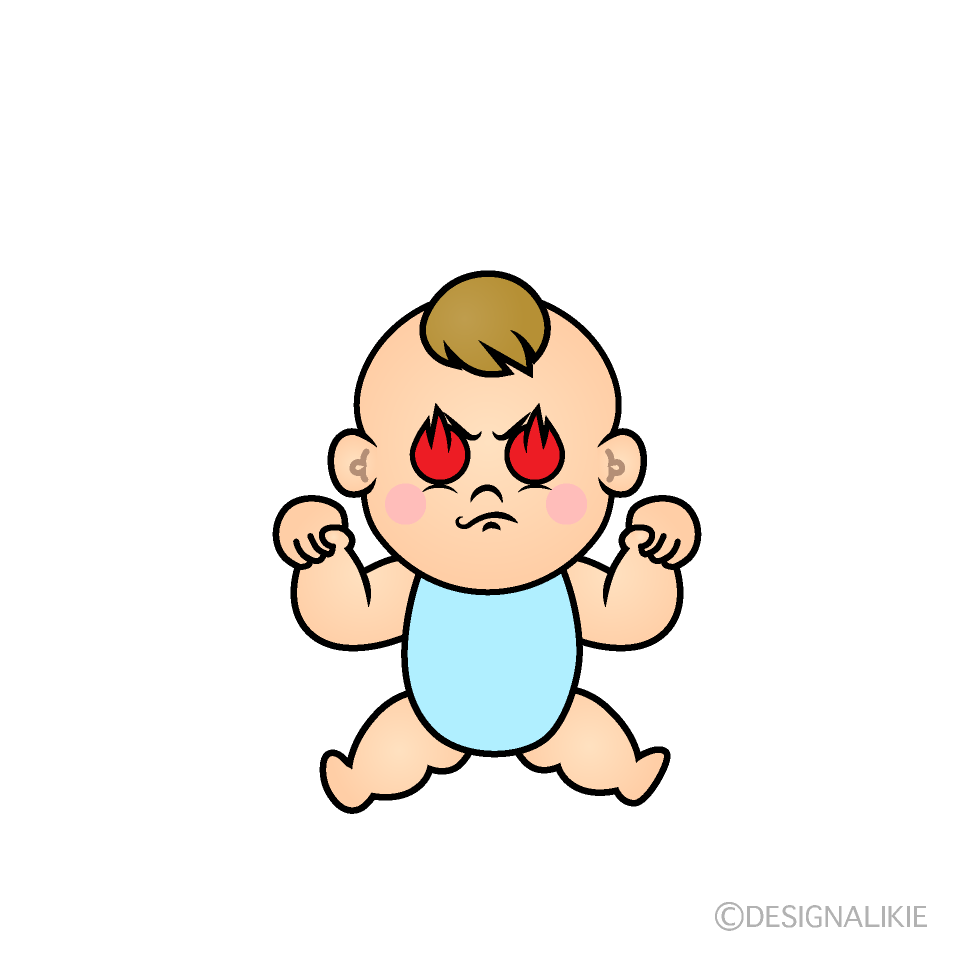 かわいい燃える男の子赤ちゃんイラスト