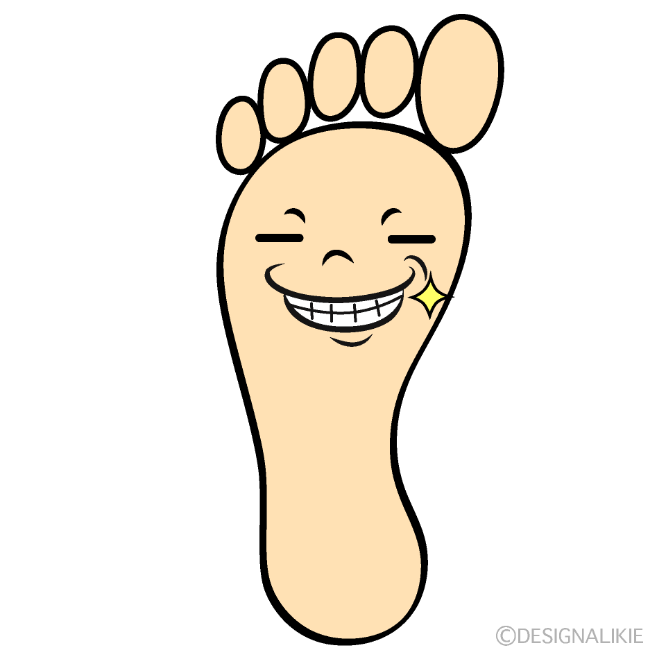 かわいいニヤリの足イラスト