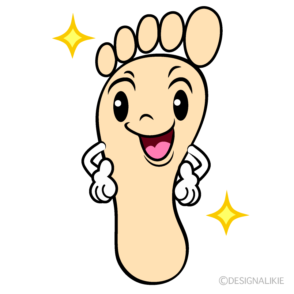 かわいい煌く足イラスト