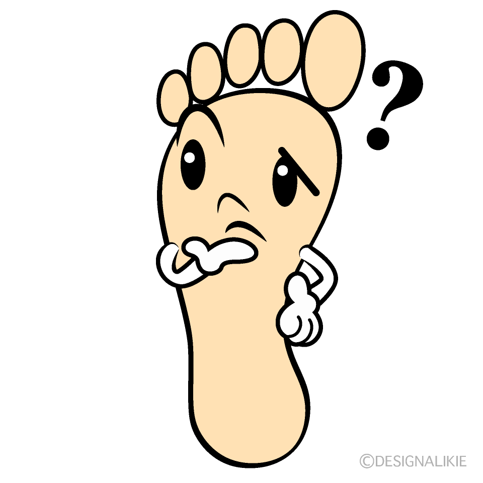 かわいい考える足イラスト