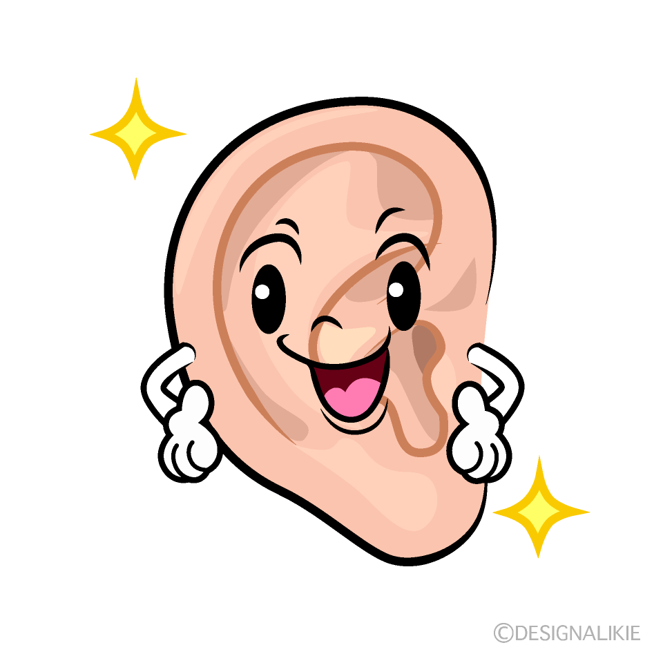 かわいい煌く耳イラスト
