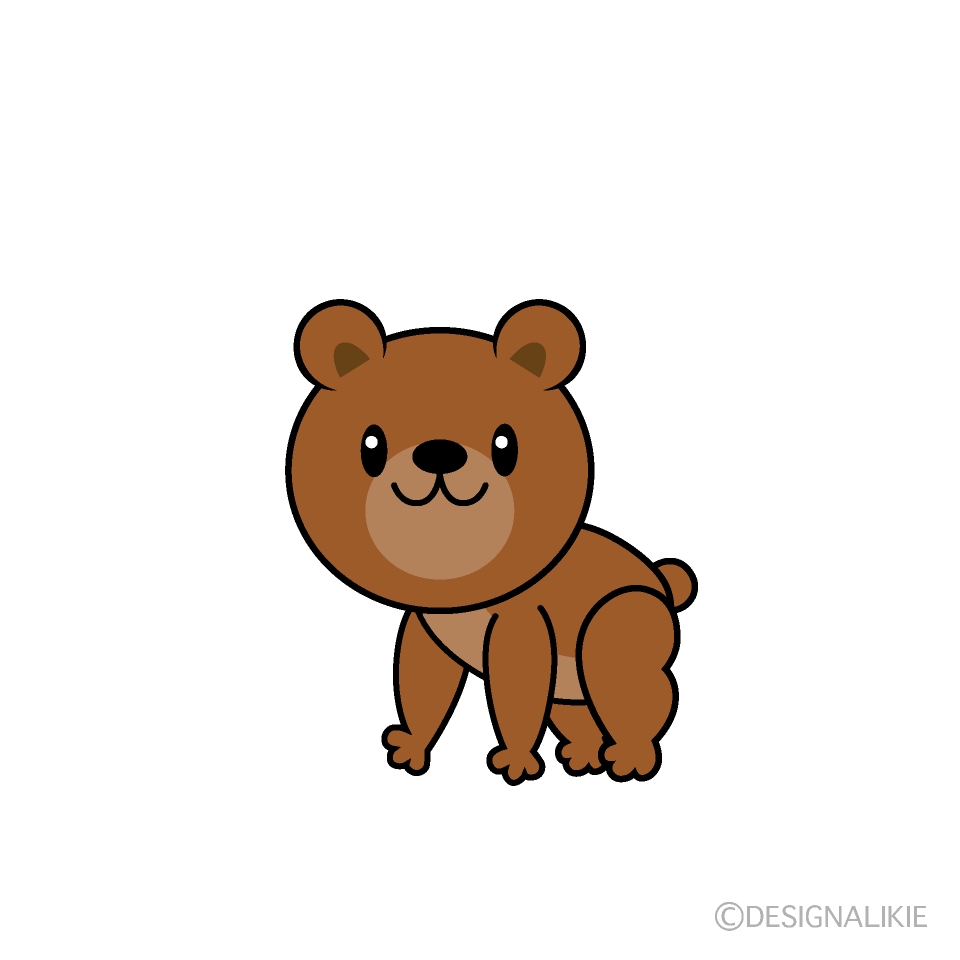 かわいい踊るクマイラスト