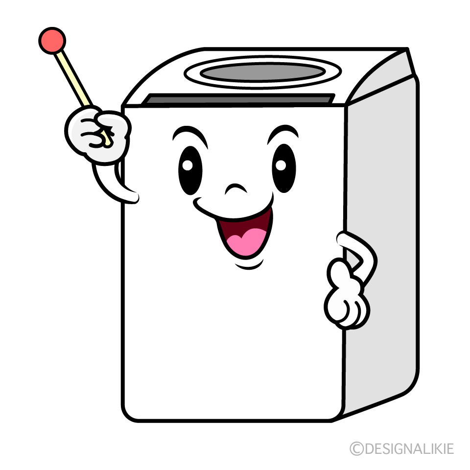 かわいい話す洗濯機イラスト