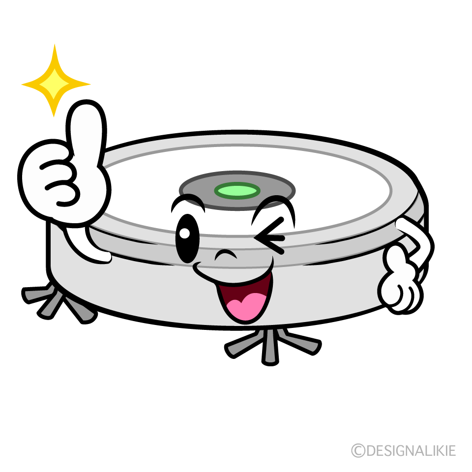 かわいいいいね！のロボット掃除機イラスト
