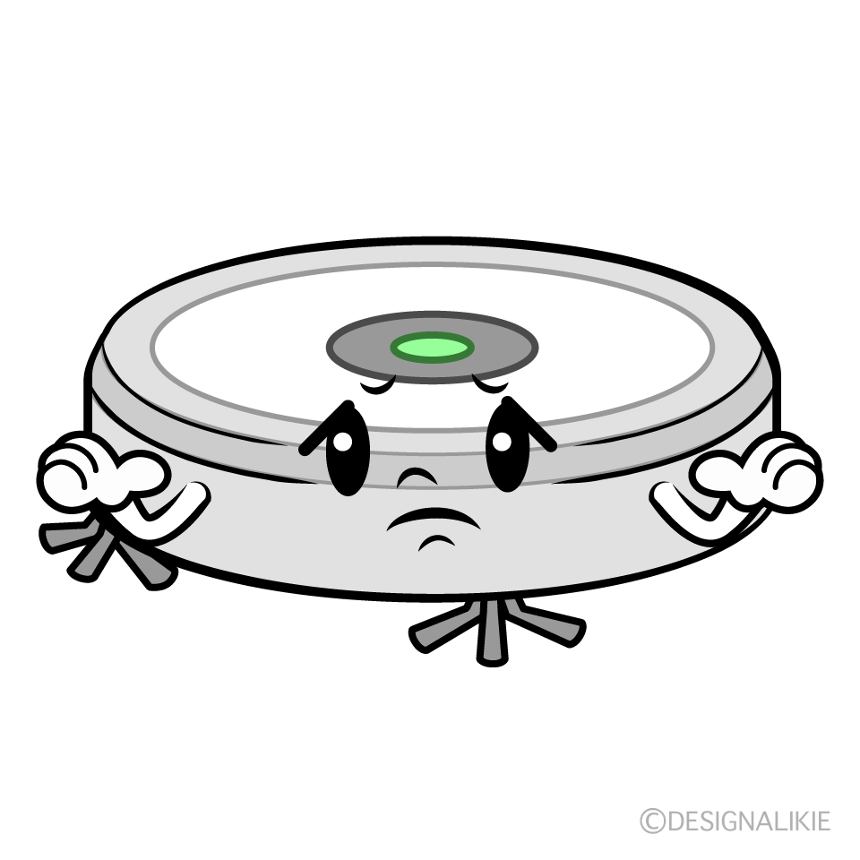 かわいい困るロボット掃除機イラスト