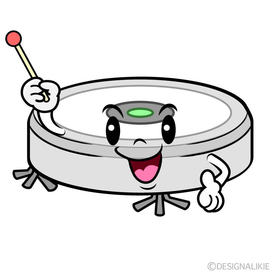 かわいい話すロボット掃除機イラスト