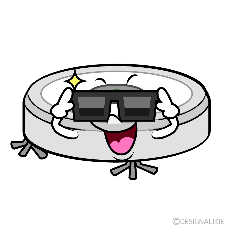 かわいいかっこいいロボット掃除機イラスト