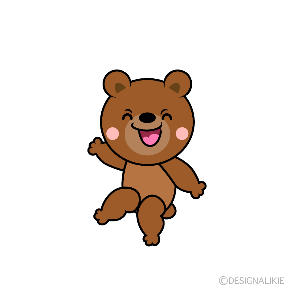 かわいい笑顔のクマイラスト