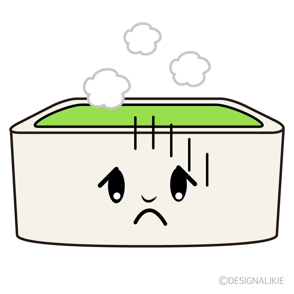 かわいい落ち込むお風呂イラスト