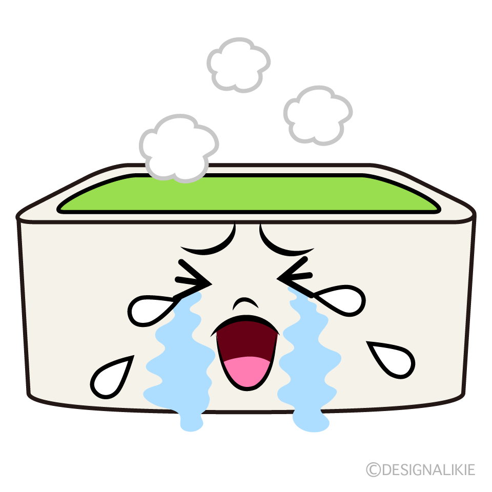 かわいい泣くお風呂イラスト