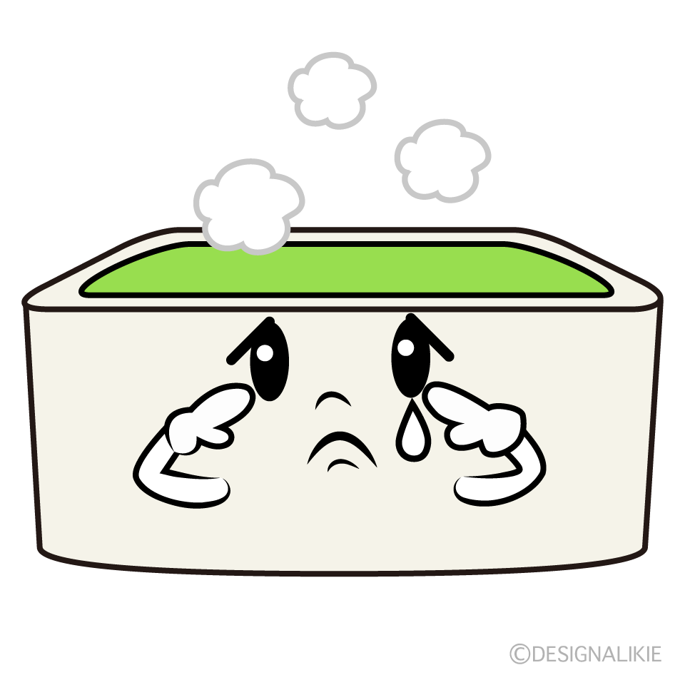かわいい悲しいお風呂イラスト