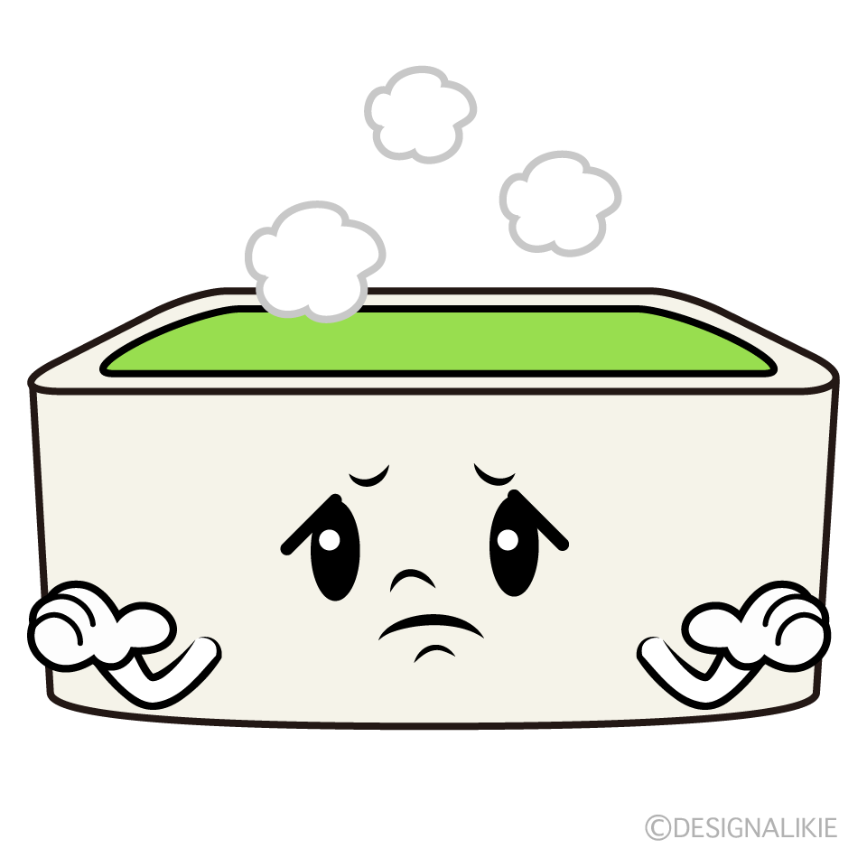 かわいい困るお風呂イラスト