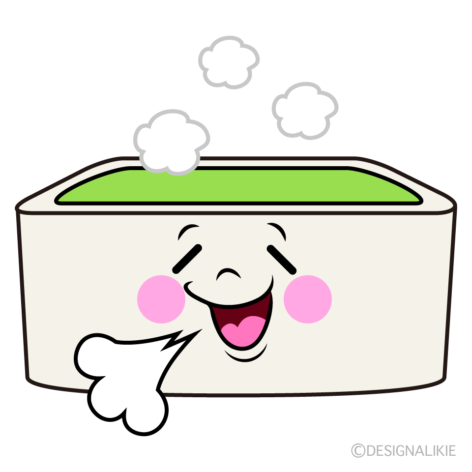 かわいいリラックスするお風呂イラスト