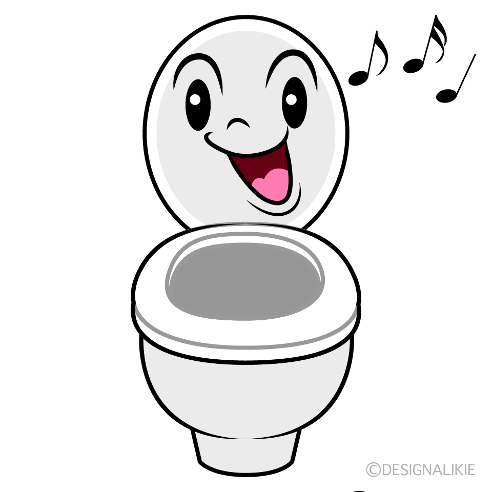 かわいい歌うトイレイラスト