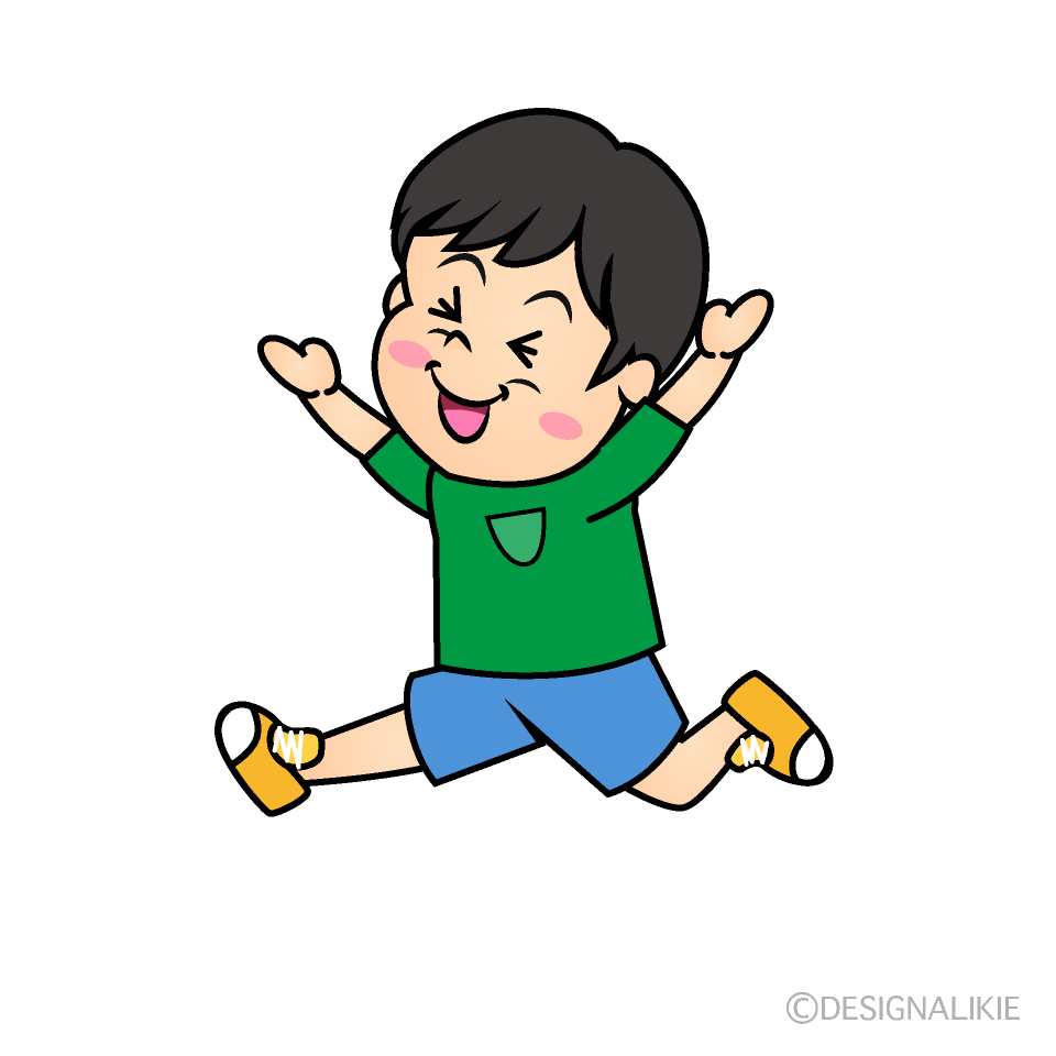かわいい笑う男の子イラスト