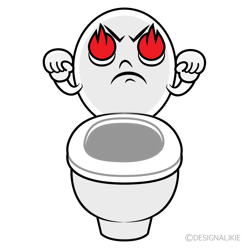 かわいい熱意のトイレイラスト