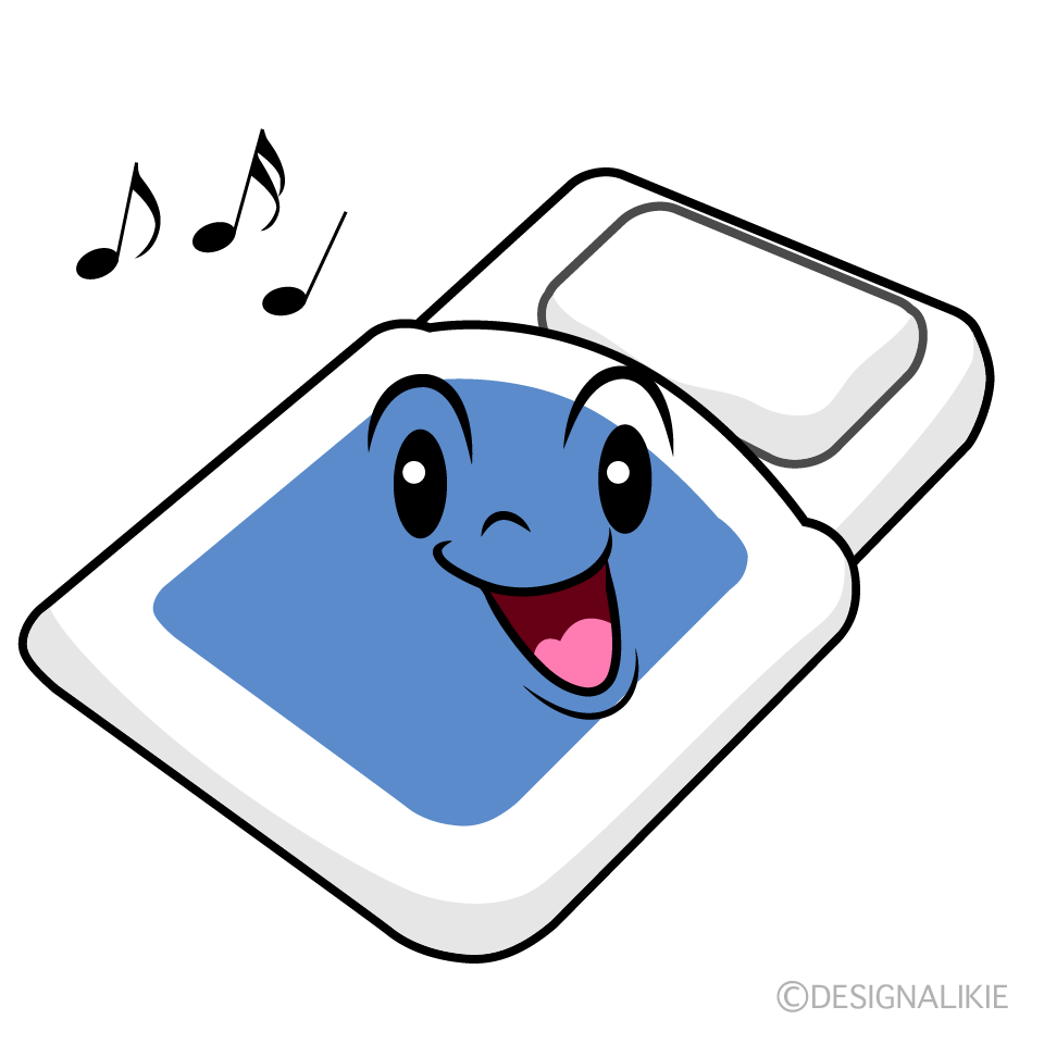 かわいい歌う布団イラスト