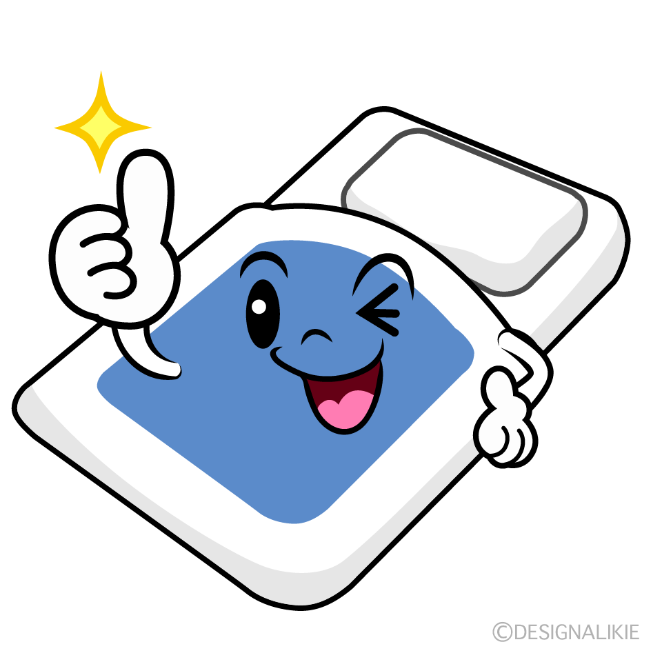 かわいいいいね！の布団イラスト