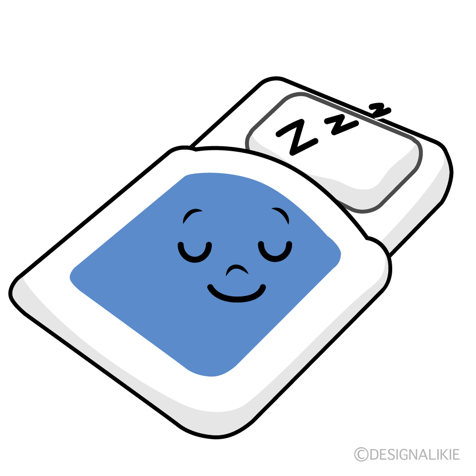 かわいい寝る布団イラスト