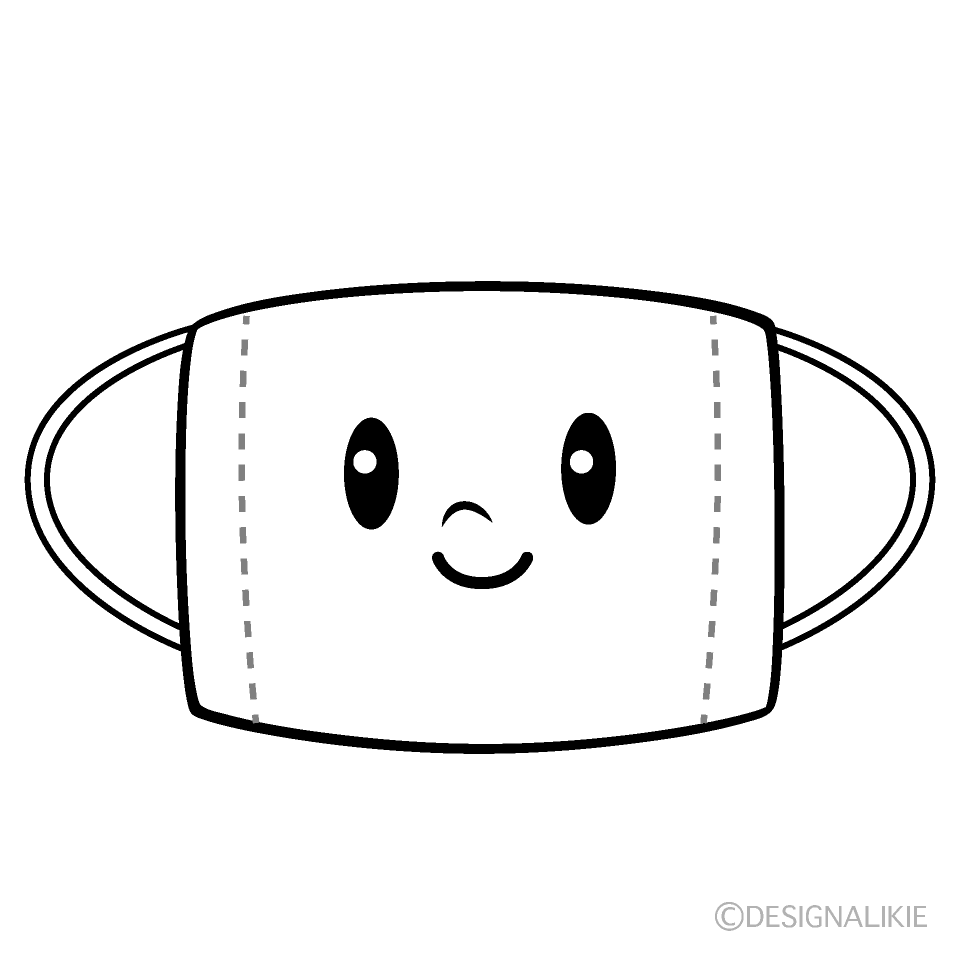 かわいい布マスクイラスト