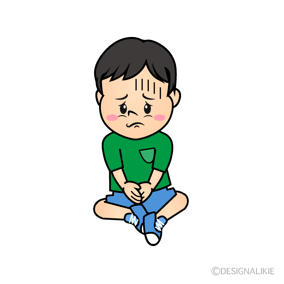 かわいい落ち込む男の子イラスト