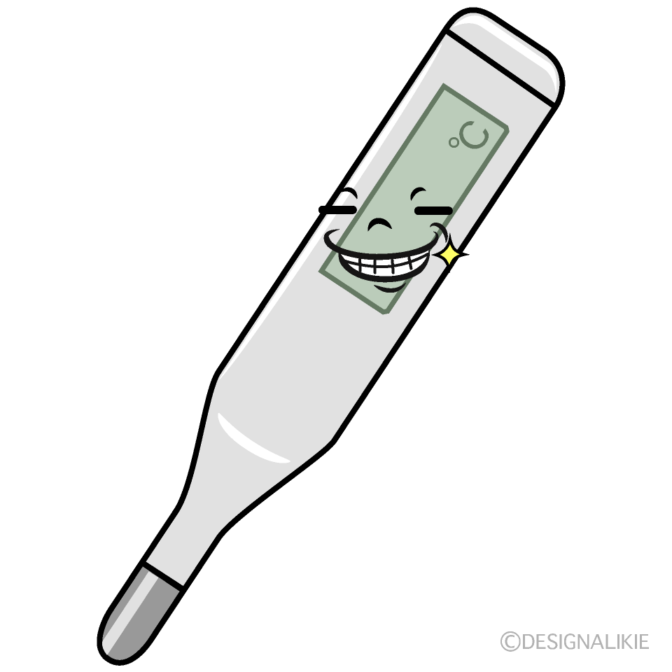 Cute Grinning Thermometer Clipart