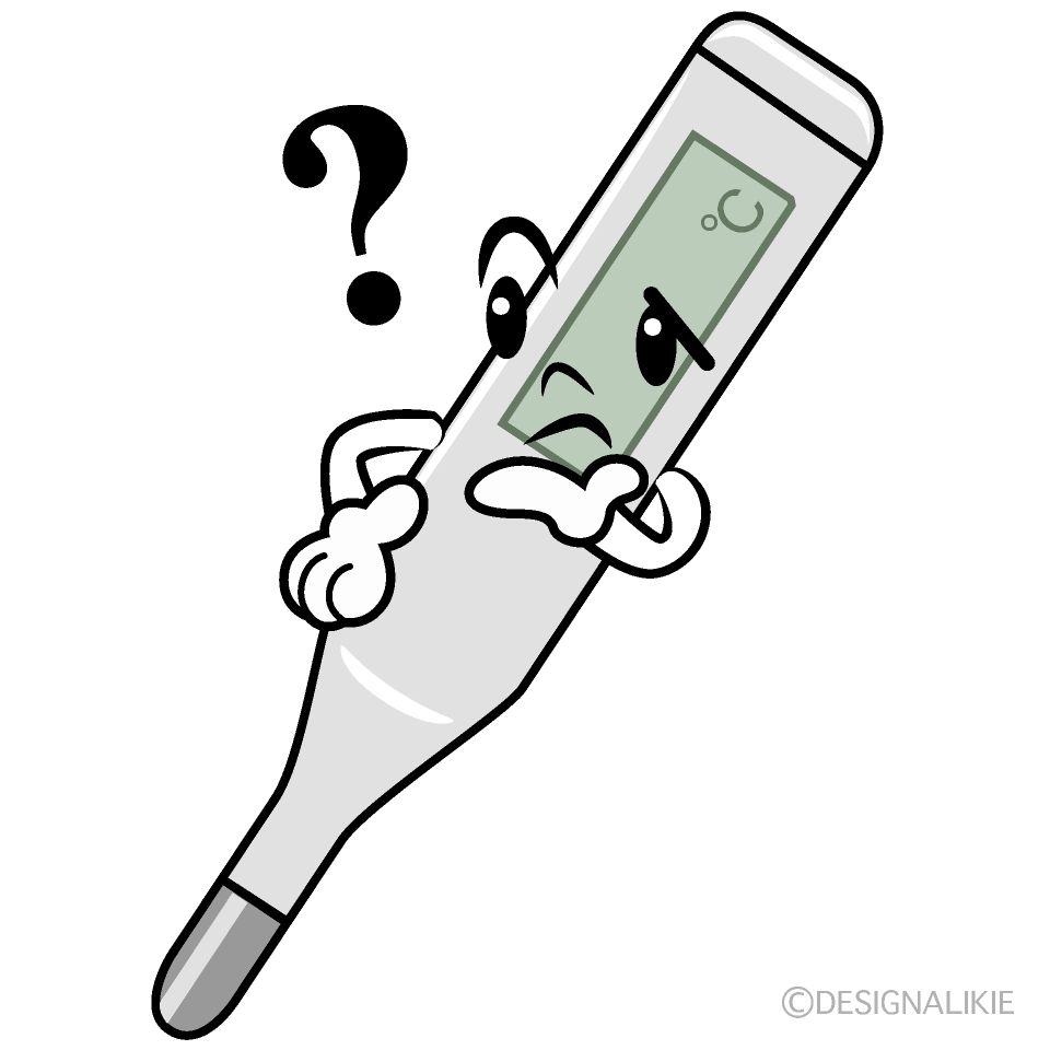 Cute Thinking Thermometer Clipart