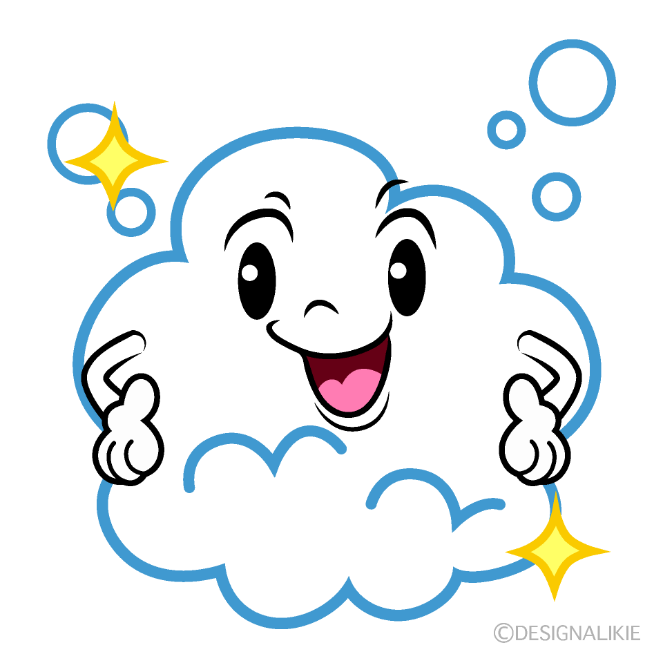 かわいい煌く泡イラスト