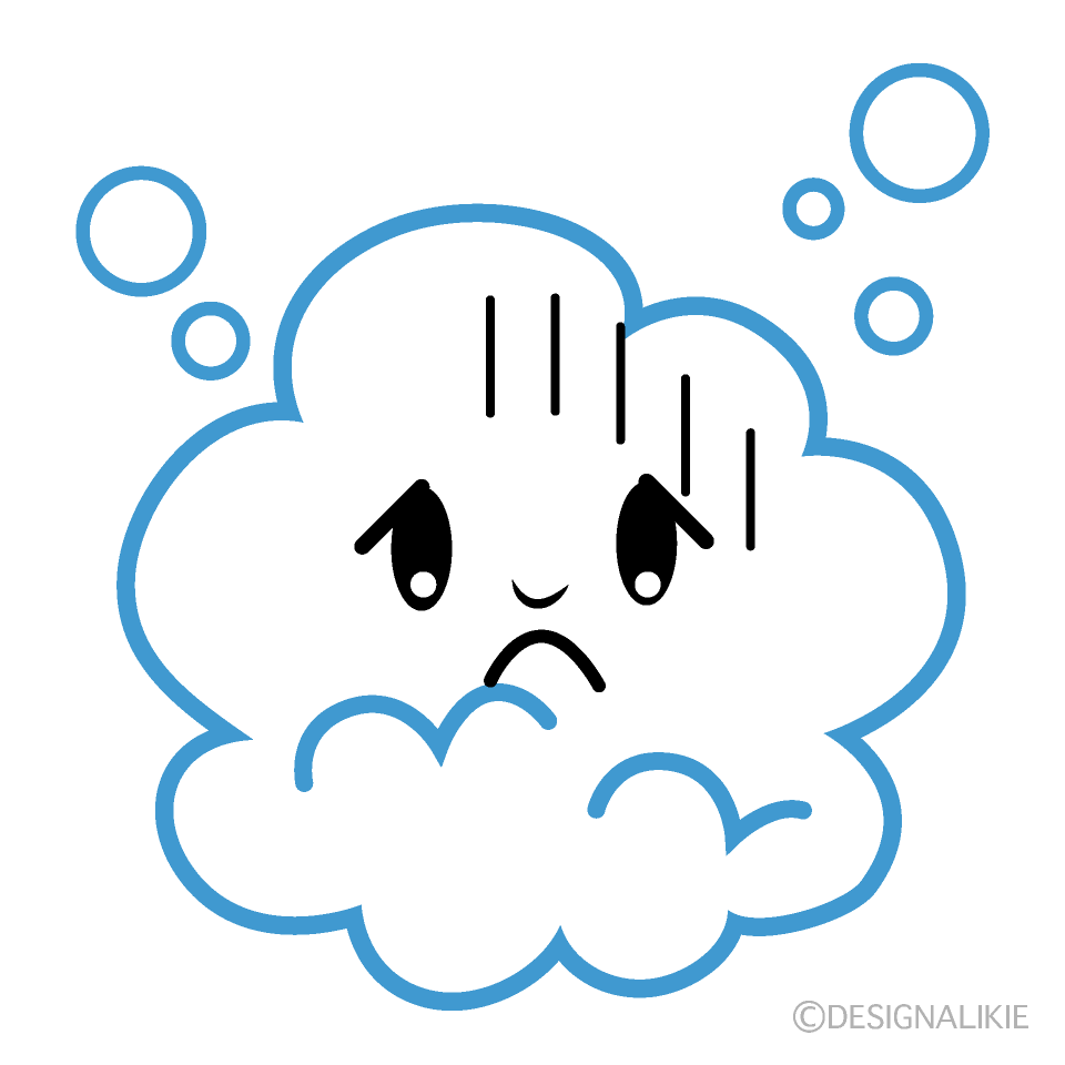 Cute Depressed Bubble Clipart