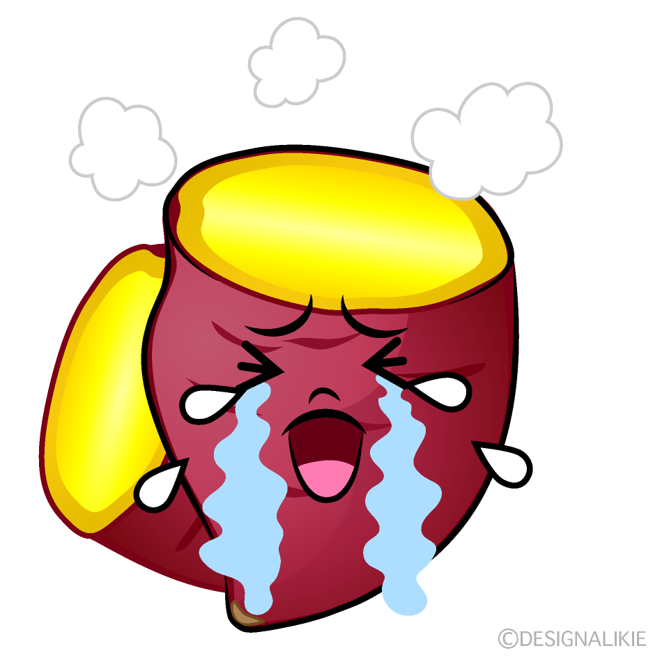 かわいい泣く焼き芋イラスト