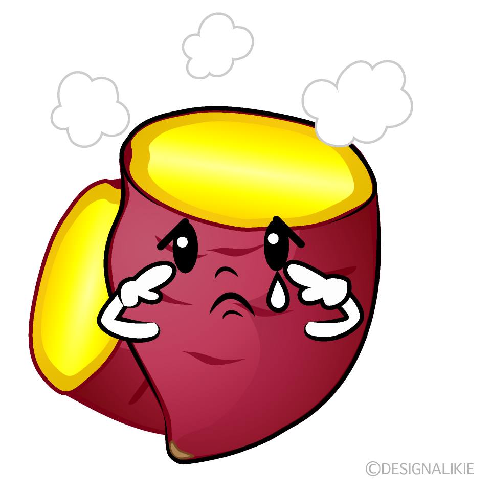 かわいい悲しい焼き芋イラスト