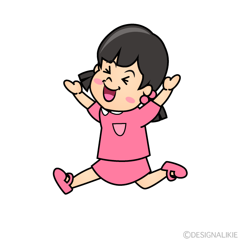 かわいい笑う女の子イラスト