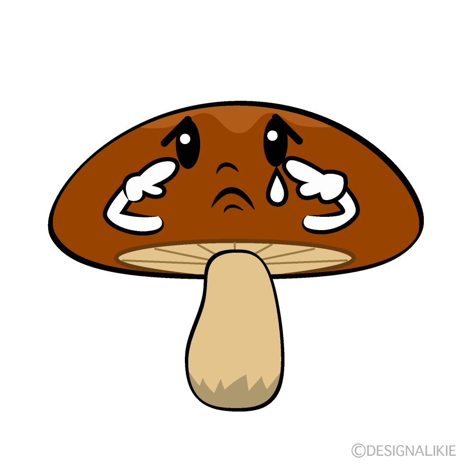 かわいい悲しいきのこイラスト