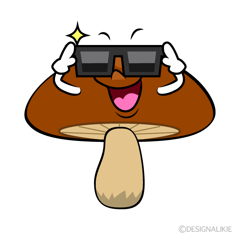 かわいいお辞儀するきのこイラスト