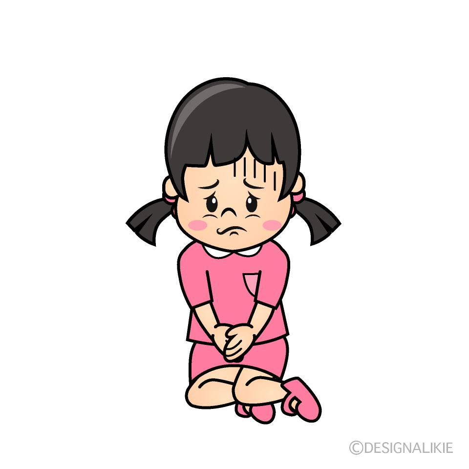 かわいい落ち込む女の子イラスト