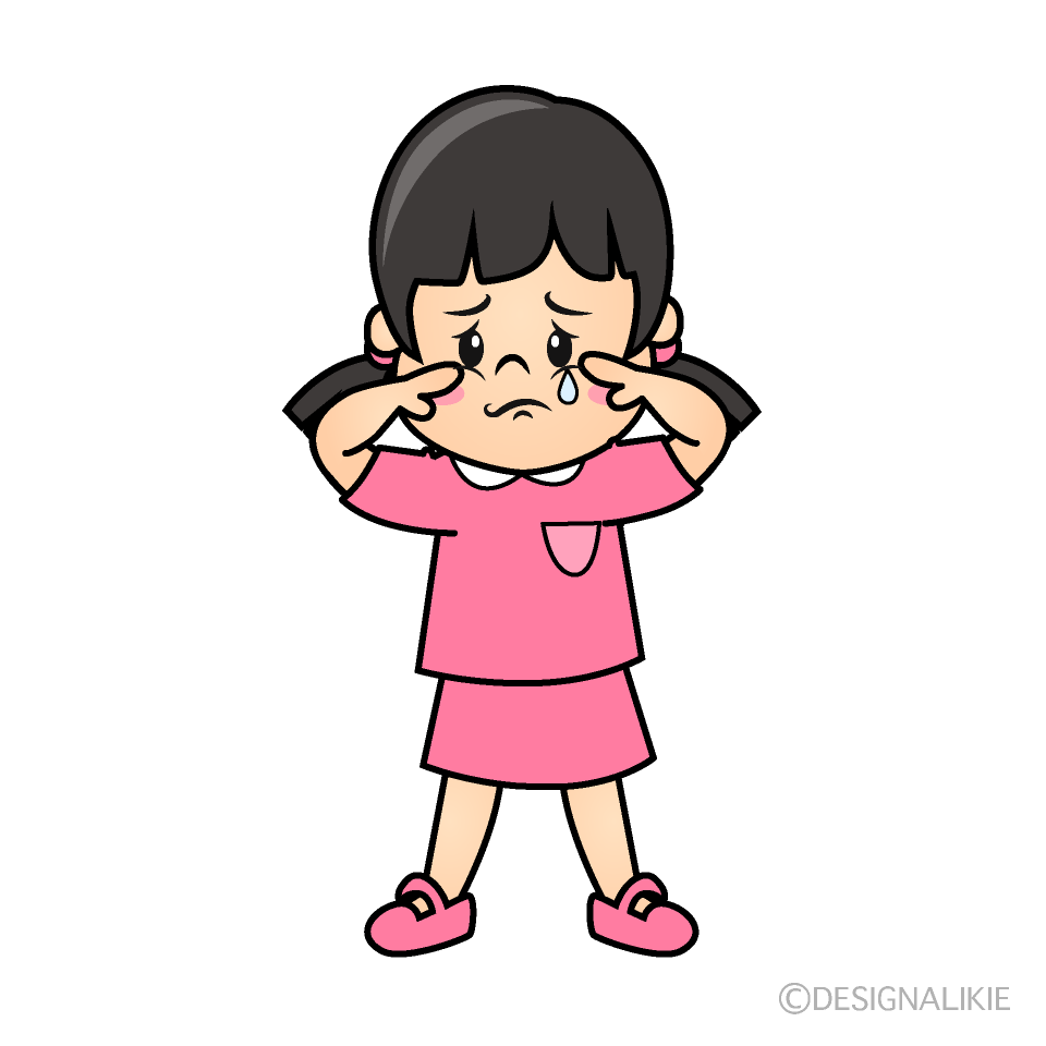 かわいい悲しい女の子イラスト