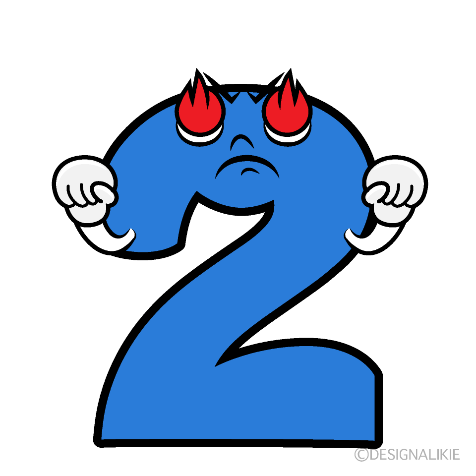 Cute Passionate Number 2 Clipart