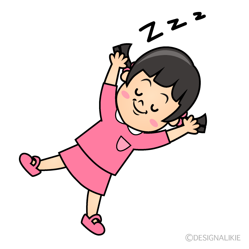 かわいい寝る女の子イラスト