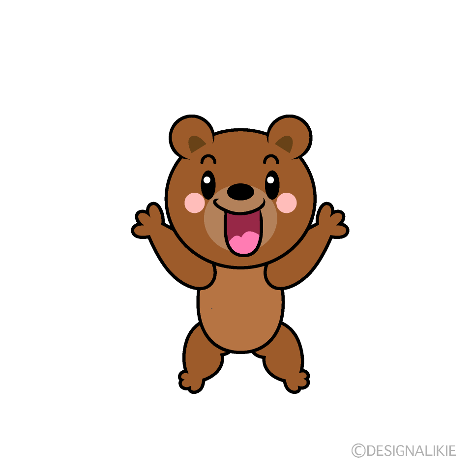 かわいい話すクマイラスト