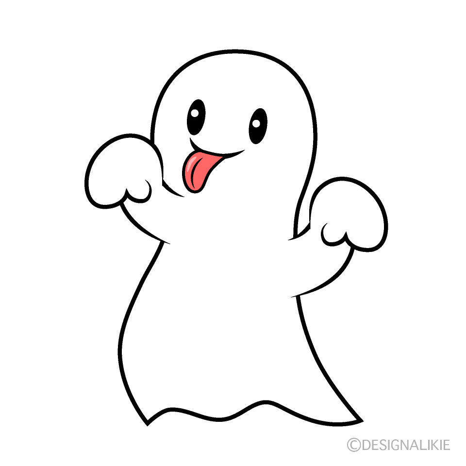 かわいい笑顔のオバケイラスト