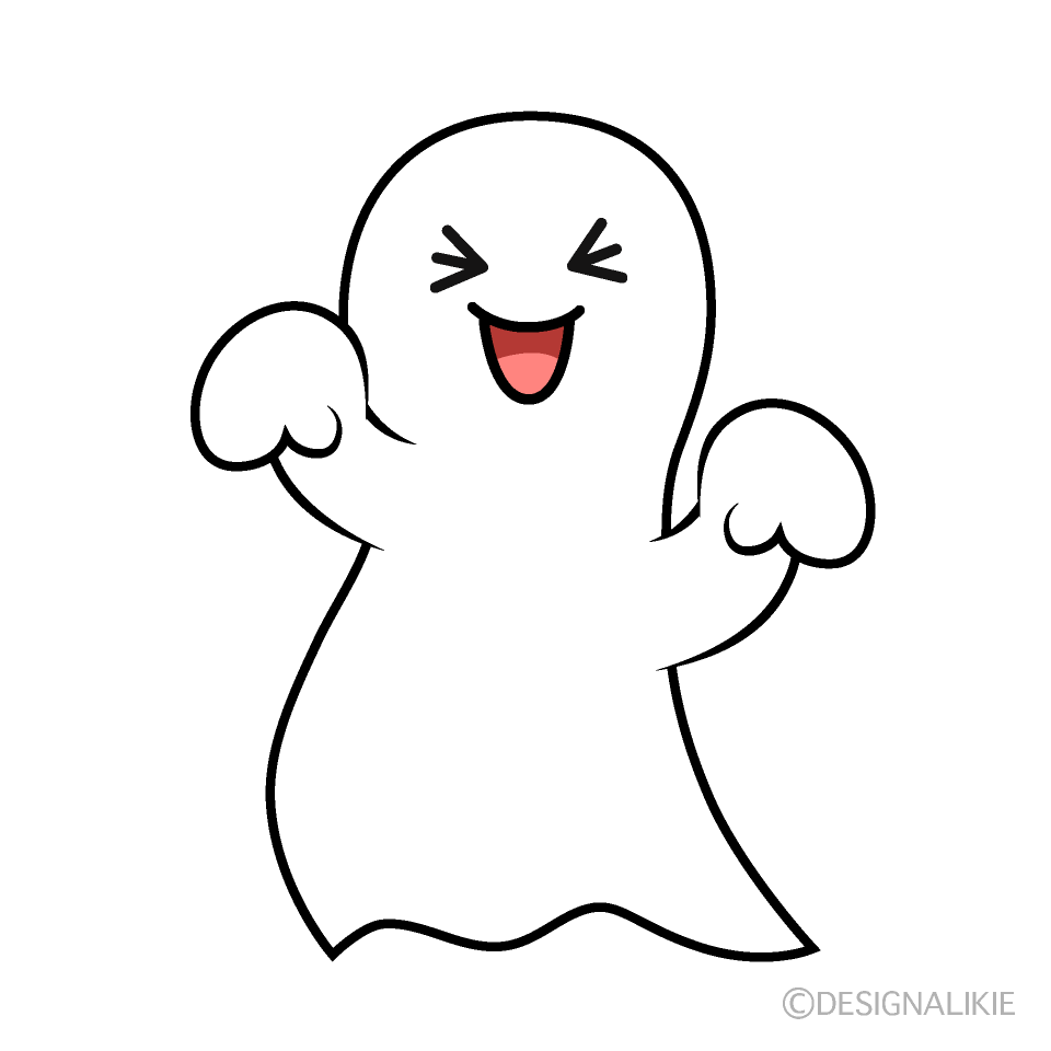 かわいい笑うオバケイラスト