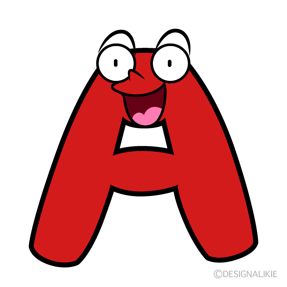 かわいい驚くAイラスト