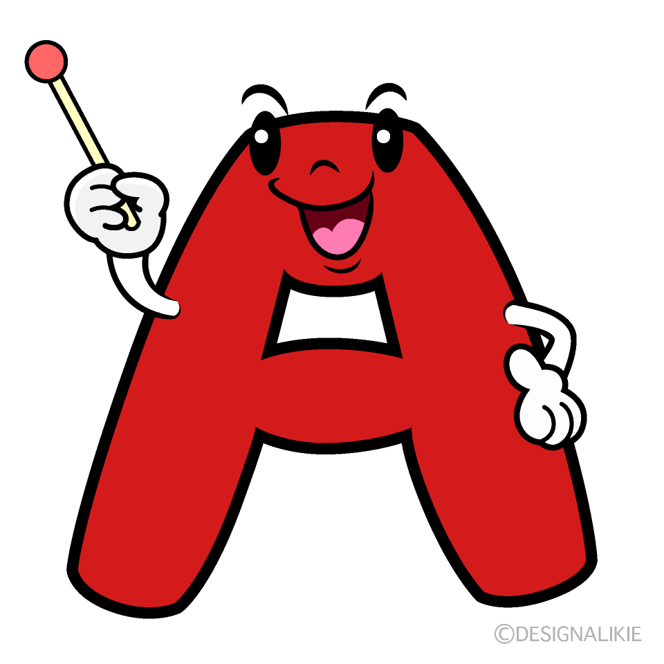 かわいい説明するAイラスト
